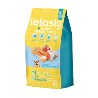 鮮樂嚐 letasty 成幼犬 雞&鮭魚 (高適口性配方) 狗糧, 2kg, 1個, 混合口味