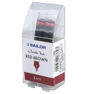 일본 세일러 젠틀잉크 잉크 색 비탄소 개팩, 1개, 2. red brown