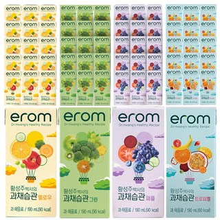 이롬 과채습관 트로피컬 그린 옐로우 퍼플 16개입 1박스씩, 190ml, 64개