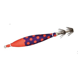 釣研 Tsuriken 4號 手持透抽 船釣小搞搞 イカスキッテ 布捲 (一盒2入), 1個, 夜光 アカムラ水玉 紫紅斑點 19