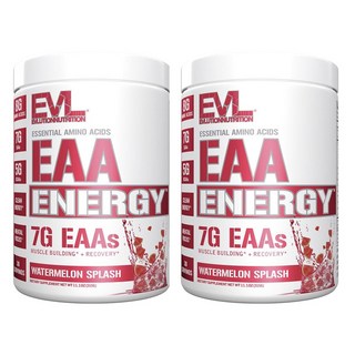 EVLUTIONNUTRITION EAA 에너지 필수아미노산 워터멜론 스플래쉬 맛, 2개, 315g