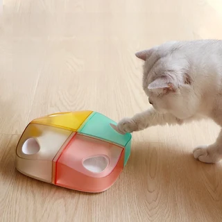 고양이 대화형 수집 상자 장난감 애완 동물 포획 훈련 USB 충전 스마트 센서 교체 가능한 깃털, 01 멀티컬러