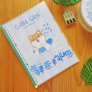 柴語錄 B5 18K 26孔活頁筆記本，附收納袋、隔頁紙、護眼紙 - 筆樂 DE-7511, 1個, 筆樂 B5活頁筆記 DE7511-藍