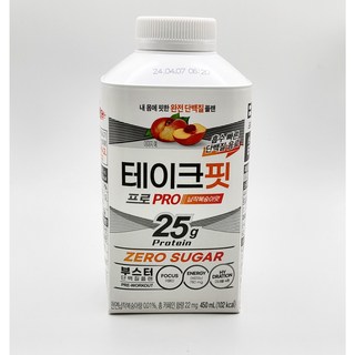 테이크핏 프로 부스터 제로슈거 납작복숭아맛, 450ml, 12개