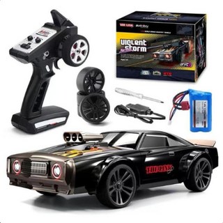 (알라샵) SCY16303 1/16 RC카 LED 조명 드리프트 2.4G 4WD 알씨카, 블랙, 1개