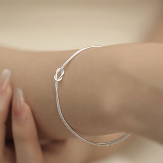 FANSYLI 여성 팔찌 925은 레이어드 팔찌 심플 체인 팔찌 14K도금 행운 팔찌 여자친구생일선물 X2509S2