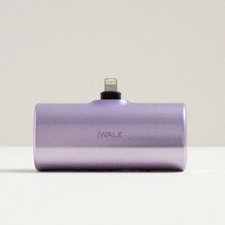 iWALK TWINS 雙頭直插式行動電源 Type-c i15 i16適用 20W快充4900mAh蘋果 附保護套, 【TWINS】薰衣紫