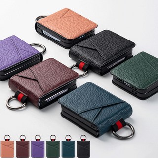 갤럭시 Z플립 3 4 5 6 7 레인 카드포켓 카드2장 수납 힌지보호 핑거링 거치대 케이스 제트플립(클리너증정)