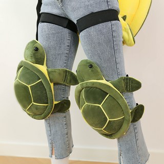 방댕이 스키 스노우보드 캐릭터 보호대, 초록거북이, 무릎, 1개