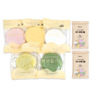 싸리재 오색 송편만들기 키트 580g 국산 참깨 송편반죽, 1개