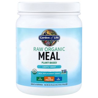 Garden of Life RAW Organic Meal 유기농 셰이크 & 식사 대용식 519g(18.3oz), 1개