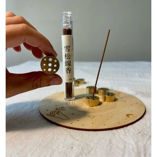 九孔純銅香插線香座臥香座香道多孔香插插線香，適用多種線香尺寸，提升居家品味, 九孔香插, 金色
