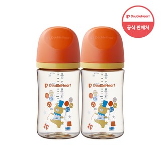 더블하트 모유실감 3세대 트윈팩 240ml 서커스베어, 2개
