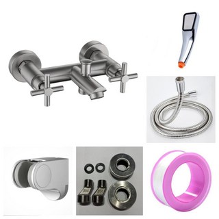 F福利社F 正304不鏽鋼大流量沐浴水龍頭淋浴龍頭，冷熱水龍頭，浴室適用，品質保證, 1個, B3054沐浴龍頭(雙開關單控)