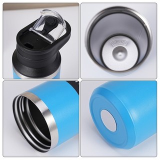 10pcs-100pcs 핸들 플립 뚜껑이있는 17oz 스포츠 물병 스테인레스 스틸 진공 절연 컵 표준 입 여행, 01 17oz, 01 100pcs