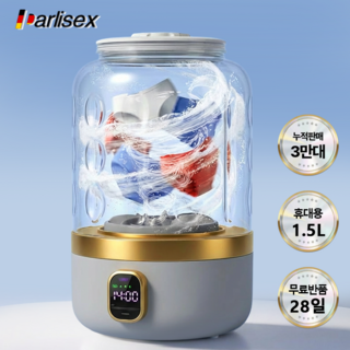 Darlisex 속옷 세탁기 무선 방수 미니세탁기 여행용 속옷 양말, 그레이