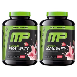 머슬팜 컴뱃 울트라 웨이 프로틴 파우더 드링크 믹스 단백질 보충제 스트로베리, 2개, 2.27kg