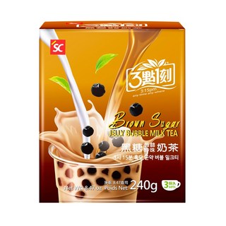 嚴選SHOP 3點1刻 黑糖蒟蒻珍珠奶茶 可可歐蕾 沖泡奶茶 多口味選擇 方便攜帶, 1個, 3點1刻-黑糖蒟蒻珍珠奶茶(3入/盒)