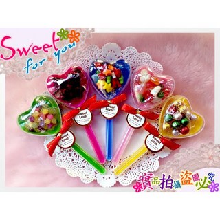 繽紛愛心棒 婚禮小物 喜糖 派對分享糖果, 1個, 愛心棒(迷你棉花糖)