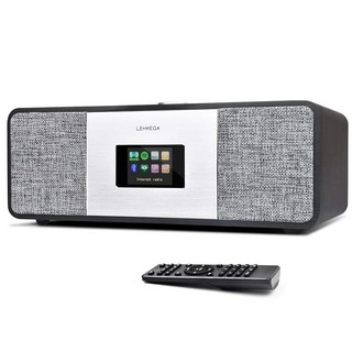 LEMEGA MSY5 CD 플레이어 FM 디지털 라디오 인터넷 라디오 스포티파이 연결 블루투스 스피커 스테레오 사운드 USB 플레이어 USB 충전 시계 알람 리모, MSY3 Black