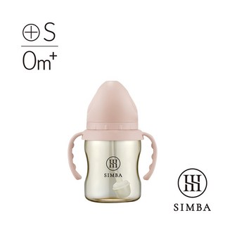 小獅王辛巴 Simba 寬口把手蘊蜜鉑金PPSU防脹氣奶瓶 (200ml/270ml/360ml), 1個, 粉 200ml(0月以上)十字S奶嘴