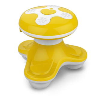 문어발 USB 미니 마사지기 건전지 호환 안마기, 옐로