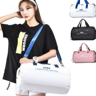 남성 스포츠 가방 남녀공용 대용량 다용도 여성 스포츠 가방 운동 짐가방 크로스 수영장 보스턴 수납력, ONE, 화이트
