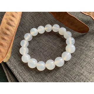 【畫意坊】白玉髓 瑪瑙 天然白玉髓 現貨 瑪瑙 水晶材料 散珠 水晶 現貨在台 圓珠 設計, 1個