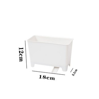 廚房可瀝水垃圾桶帶導水槽廚余垃圾瀝水籃湯汁過濾收納桶廚房垃圾桶過濾收納殘渣過濾籃幹濕分離, 白色, 1個