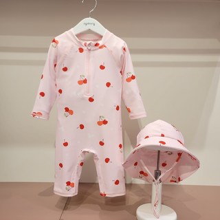 [아가방]강남점*신나는 물놀이 올인원 수영복 모자세트/뒷 챙이 더 길어 햇빛을 가려주는 모자