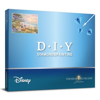 디즈니 토마스 킨케이드 도널드와 데이지 보석십자수 캔버스 40x50cm DT5011, 1개, 혼합