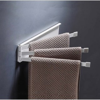 뉴스타 자석형 탄소강 접이식 180도회전 수납걸이 3단, 화이트