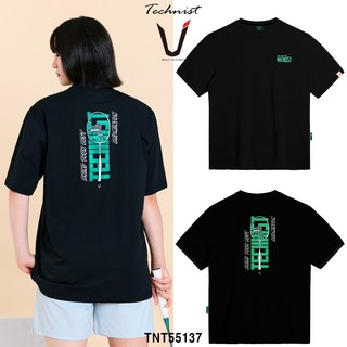 테크니스트 티셔츠 배드민턴 반팔 상의 코튼라이크 오버핏 블랙 TNT55137 남녀공용