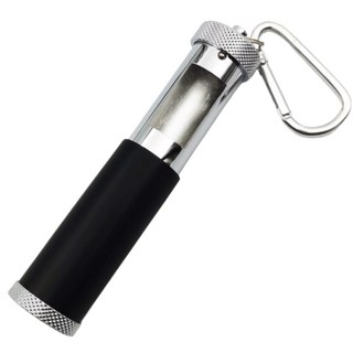 便攜式鑰匙圈菸灰缸，輕巧防漏設計，隨身攜帶保持環境清潔, 黑色, 1個