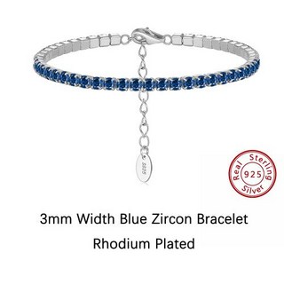 테니스 팔찌 모이사나이트 랩 다이아 스파클링 925 스털링 실버 무티 컬러 큐빅 지르콘 1.5mm 2mm 3mm 4mm 체인