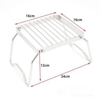 캠핑 접이식 그릴 야외 바베큐 그릴 창살 휴대용 스테인레스 스틸 가스 스토브 스탠드 바베큐 랙 세트 캠핑, 1개
