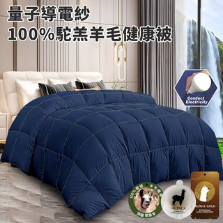 健康100%駝羔羊毛量子導電紗被 健康暖被 厚被 冬被 暖被 3kg 駝毛被 保暖被