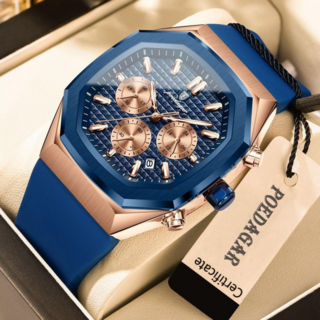 와이지엘 오리지널 실리콘 패션 남자시계 POEDAGAR 명품 스타일 멀티 손목시계