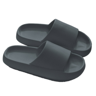 三鑫 厚底柔軟拖鞋 防水防滑 居家靜音防臭 質感灰 尺寸40-41, 1個