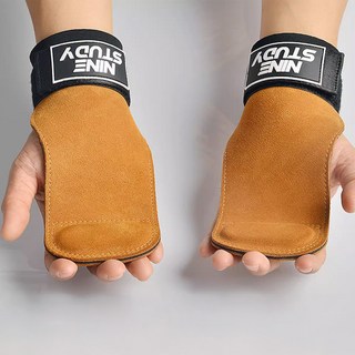 프리파워 데드리프트 스트랩 핼스스트랩 손바닥 보호 미끄럼 방지 악력보조 턱걸이 바벨 등 헬스장 근력훈련에 착용, 1세트, 소가죽색brown