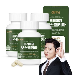 GNM자연의품격 프리미엄 보스웰리아 AKBA+KBA / 비타민D 망간 셀렌 칼슘 상어연골분말 건조효모, 30정, 3개