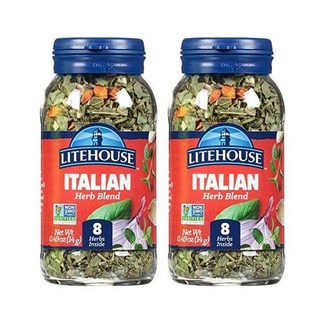Litehouse 동결 건조 이탈리아 허브 블렌드 - 향신료 조미료 허브 글루텐 프리 채식주의자 케토 비 GMO 냉장 보관 필요 없음 요리용 0.49온스 2팩, 0.49 Ounce (Pack of 2), 2개, 14g