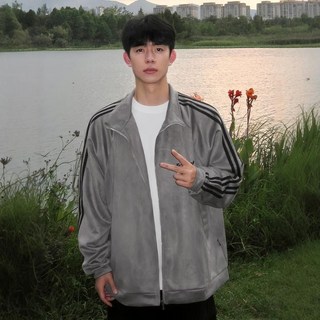 春秋季爆款美式複古外套情侶裝潮牌休閒夾克港風情侶款風衣