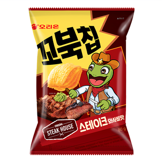 ORION 好麗友 烏龜脆片 芥末牛排, 80g, 1包