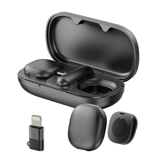 휴대폰 마이크 AI 노이즈 필터 - 미니 고 2 무선 라발리에 마이크 아이폰 16 안드로이드용 충전 케이스 포함 라펠 마이크 콘텐츠 제작자 블로깅 비디오 오디오 녹음 48kHz, USB C