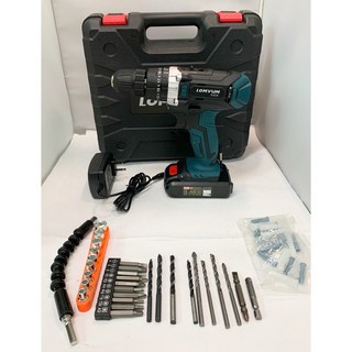 龍韻 衝擊鋰電鑽 JJ2101 21V 2.0AH 塑膠盒裝 雙向正反轉 充電式手電鑽, 泉友21V配件(電池), 1個