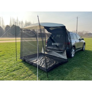汽車車尾延伸帳篷 戶外自駕旅遊露營燒烤 多人防雨遮陽後備箱帳篷, 3-4人, 內帳