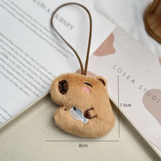 卡皮巴拉吊飾 胸針 可愛水豚掛繩