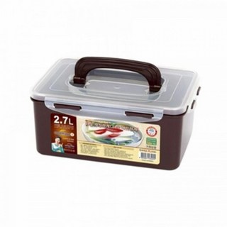 핸들 직사각 33호 초코 밀폐용기 2.7L 장담그기 김장, 1개