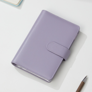 하루공작소 마카롱 6공 바인더 A6 속지 포함 포카앨범 다이어리, 라벤더 퍼플